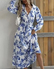 Vestido Feminino Longo Estampa Floral