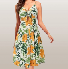 Vestido Feminino Curto Estampado Casual