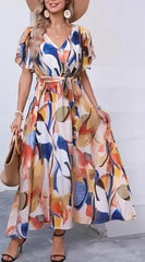 Vestido Feminino Longo Estampado Floral