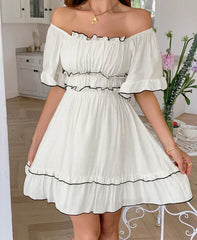 Vestido Feminino Curto Casual Evasê