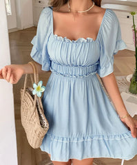 Vestido Feminino Curto Casual Evasê