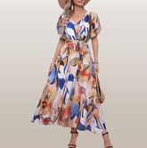 Vestido Feminino Longo Estampado Floral