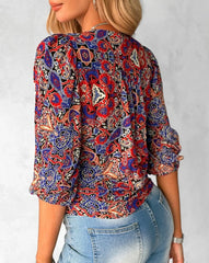Camiseta Feminina Estampada Decote em V