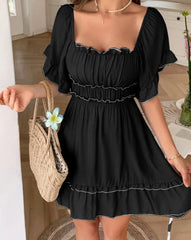 Vestido Feminino Curto Casual Evasê