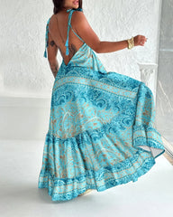 Vestido Longo Com Estampa Floral