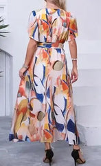 Vestido Feminino Longo Estampado Floral