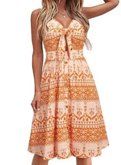 Vestido Feminino Curto Estampado Casual