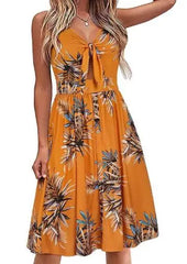 Vestido Feminino Curto Estampado Casual