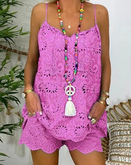 Conjunto Feminino Bordado Borla